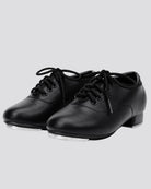Black Kids Lace Up PU Leather Tap Shoes