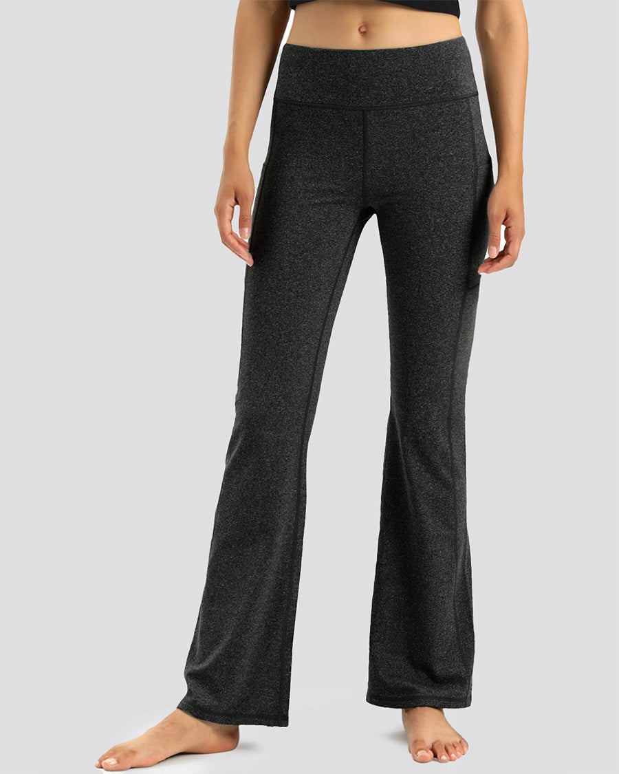 Charcoal High Waisted Yoga Flare Pants 31"