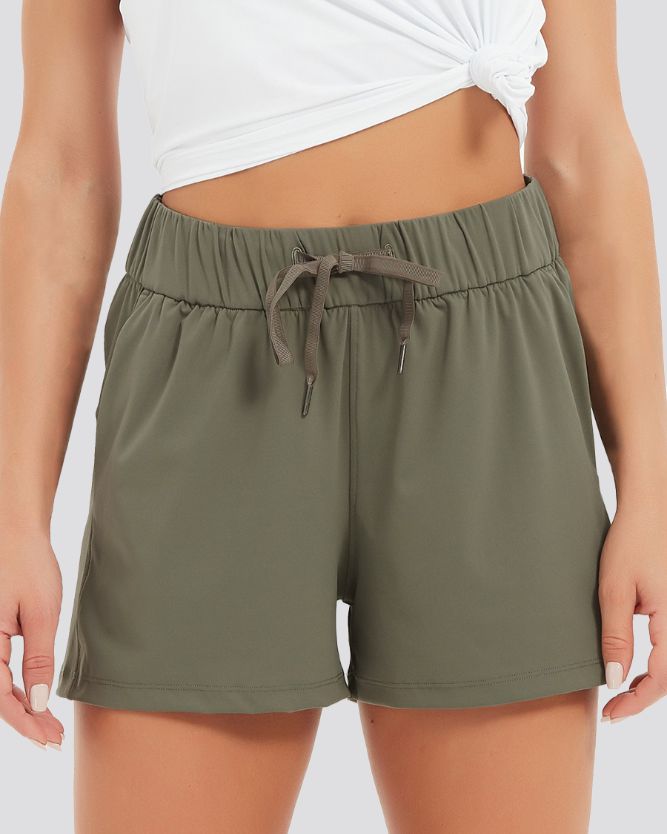 Olive Green Charge Running Shorts 3"