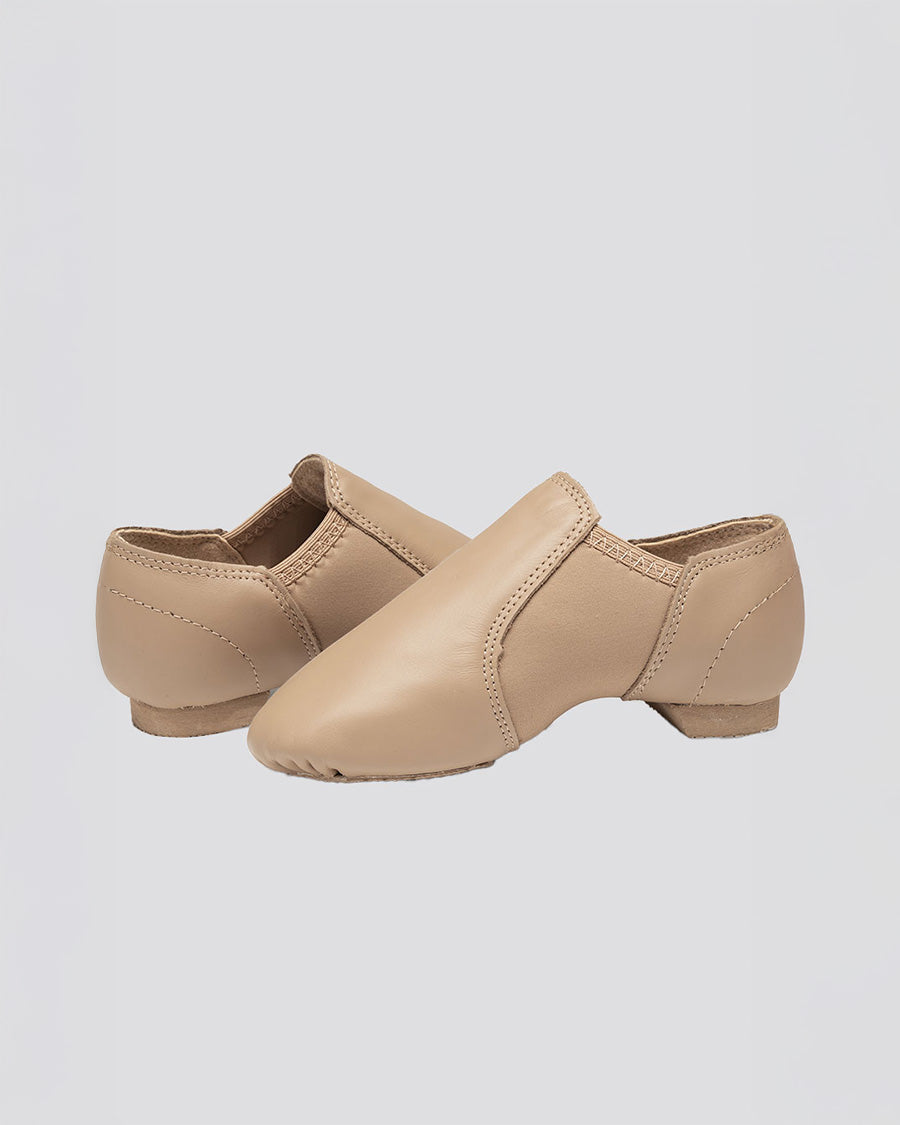 Tan Kids Unisex Leather Jazz shoes