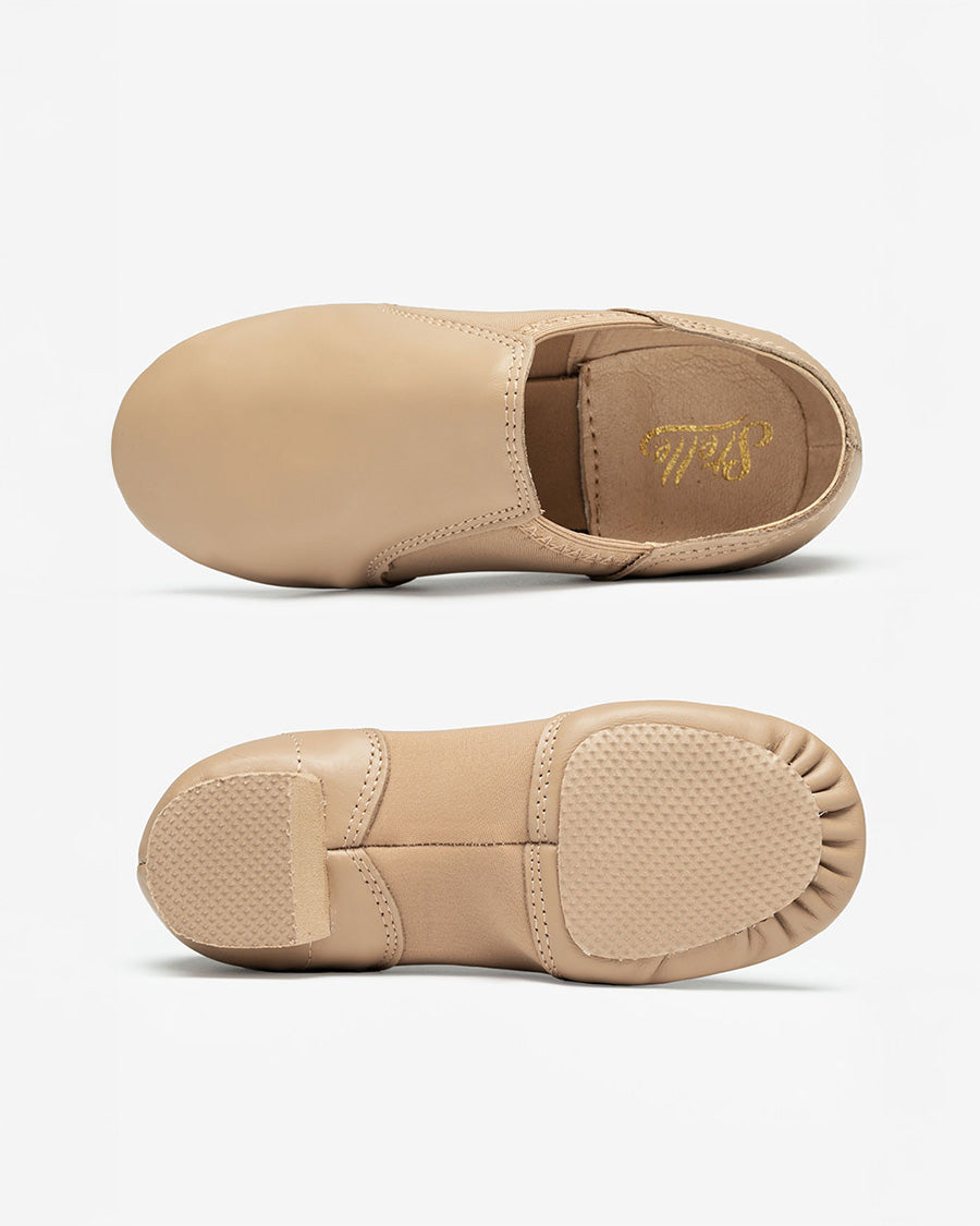 Tan Kids Unisex Leather Jazz shoes