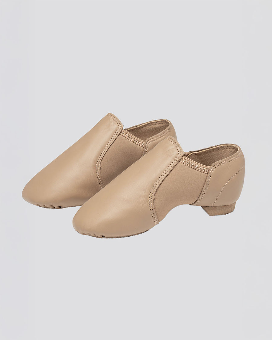 Tan Kids Unisex Leather Jazz shoes