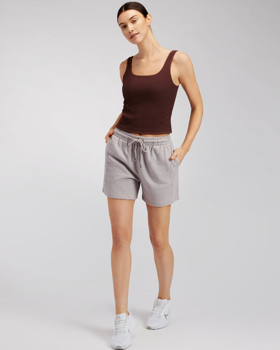 Cocoa Square Neck Longline Tank Top