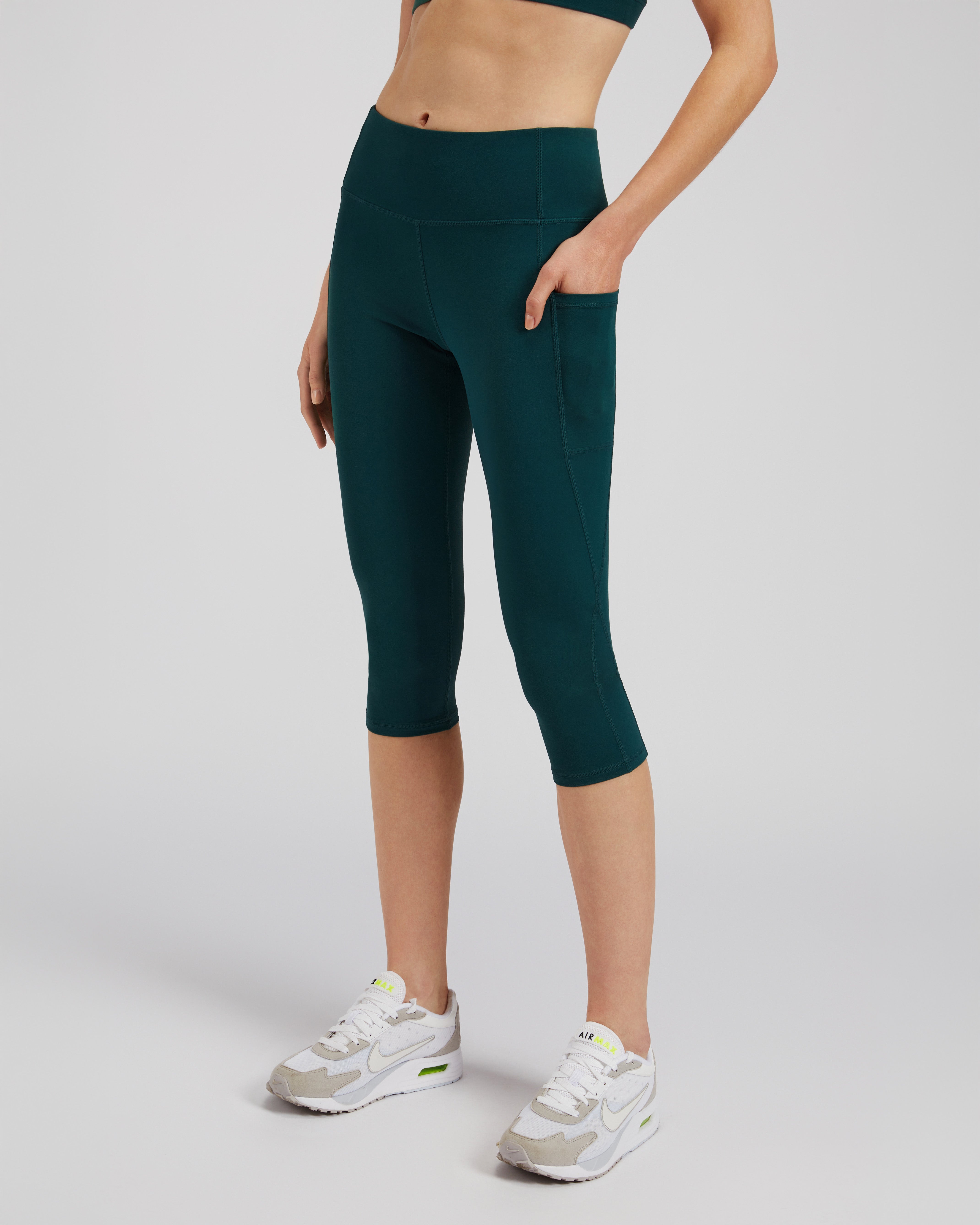 Forest Green DreamComfort Capri Yoga leggings