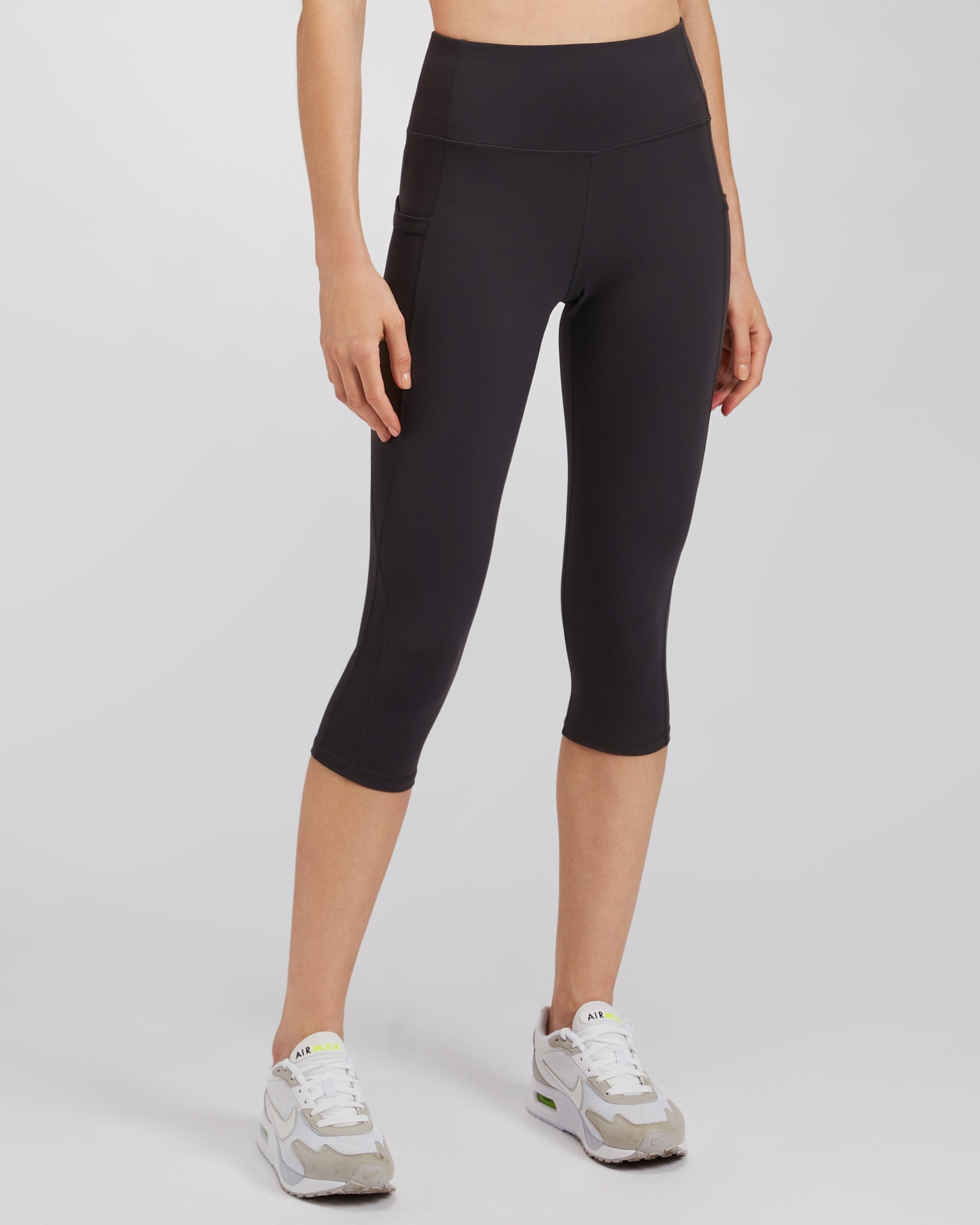 Charcoal DreamComfort Capri Yoga leggings