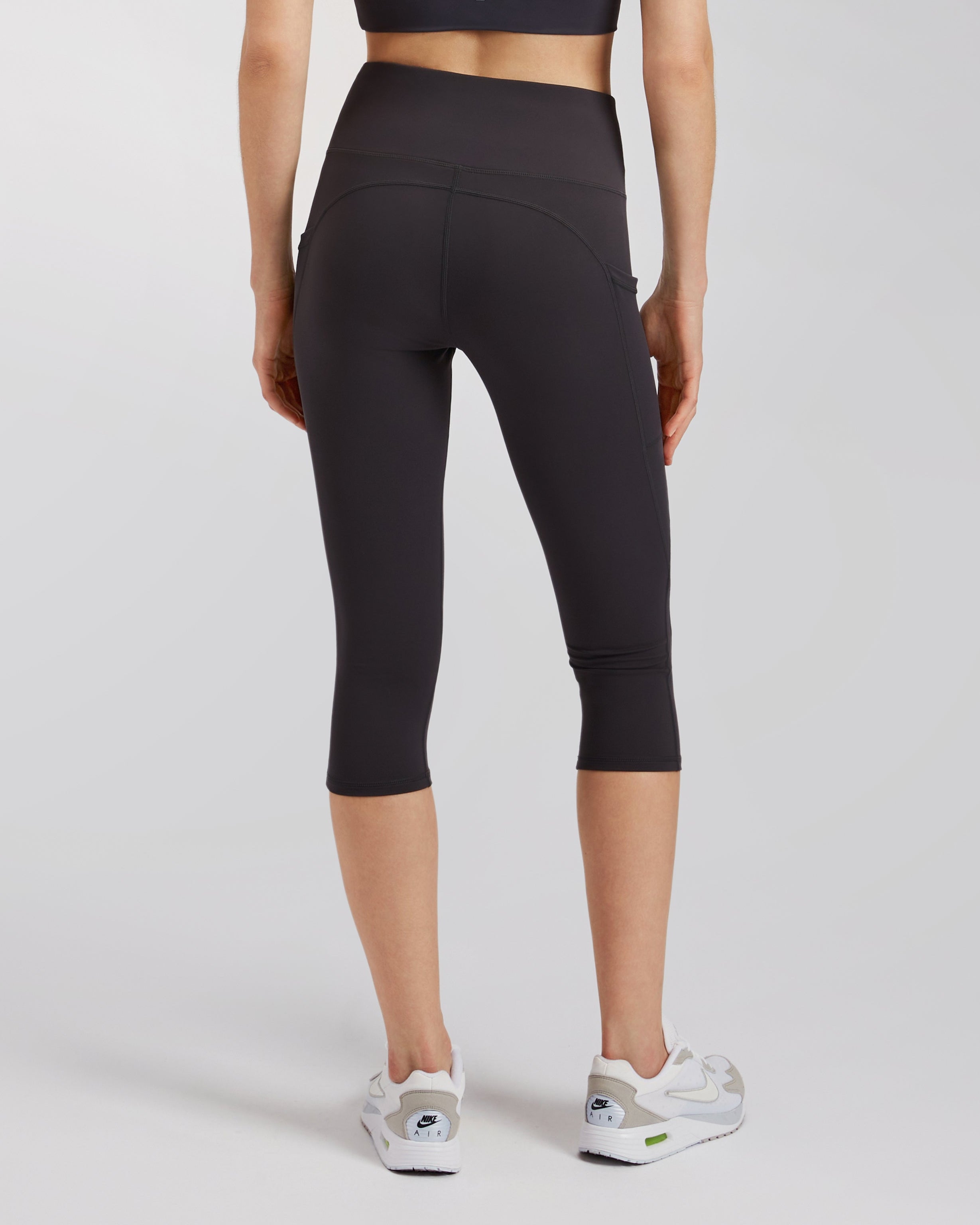 Charcoal DreamComfort Capri Yoga leggings