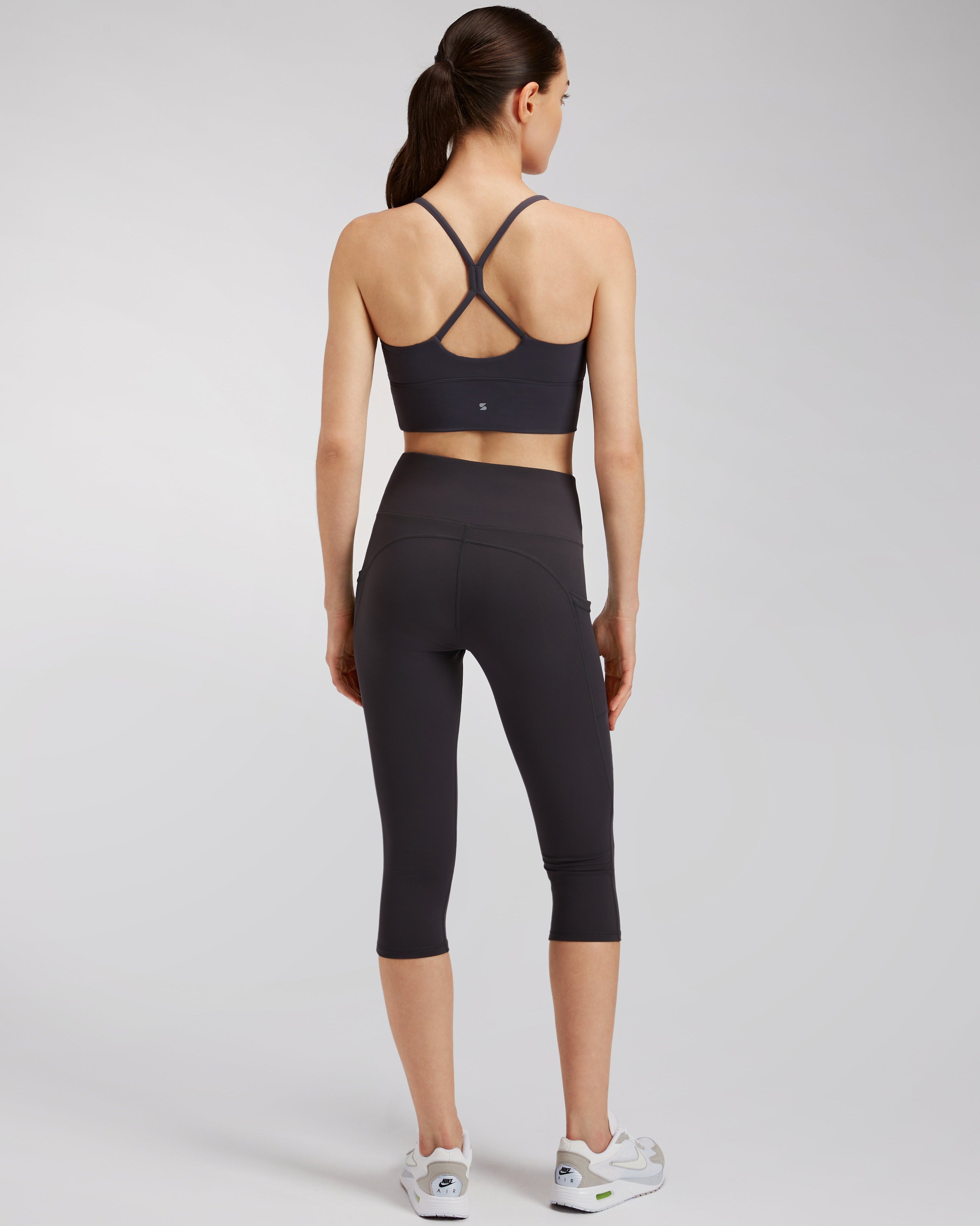 Charcoal DreamComfort Capri Yoga leggings