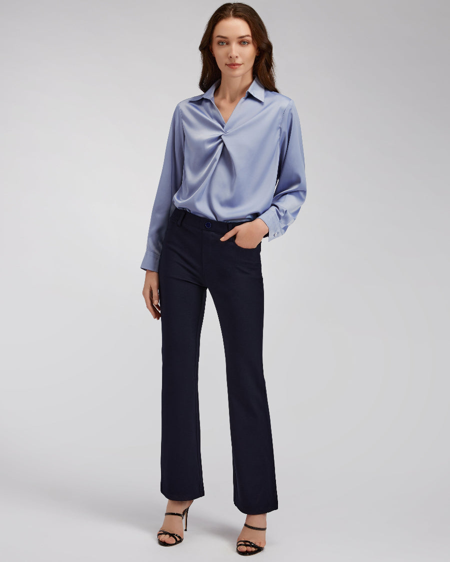 Navy Women Business Casual Work Pants  | Bootcut