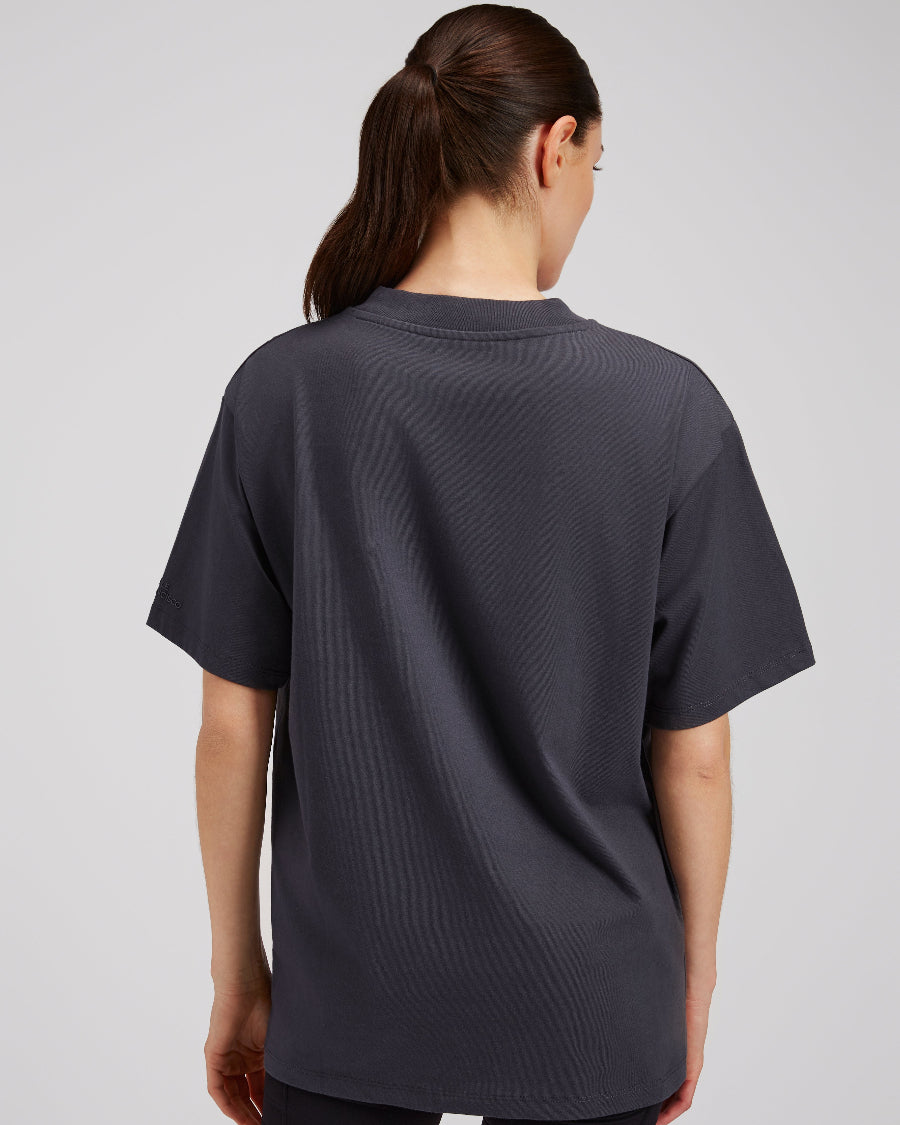 Charcoal Women Cotton Oversized T-Shirt