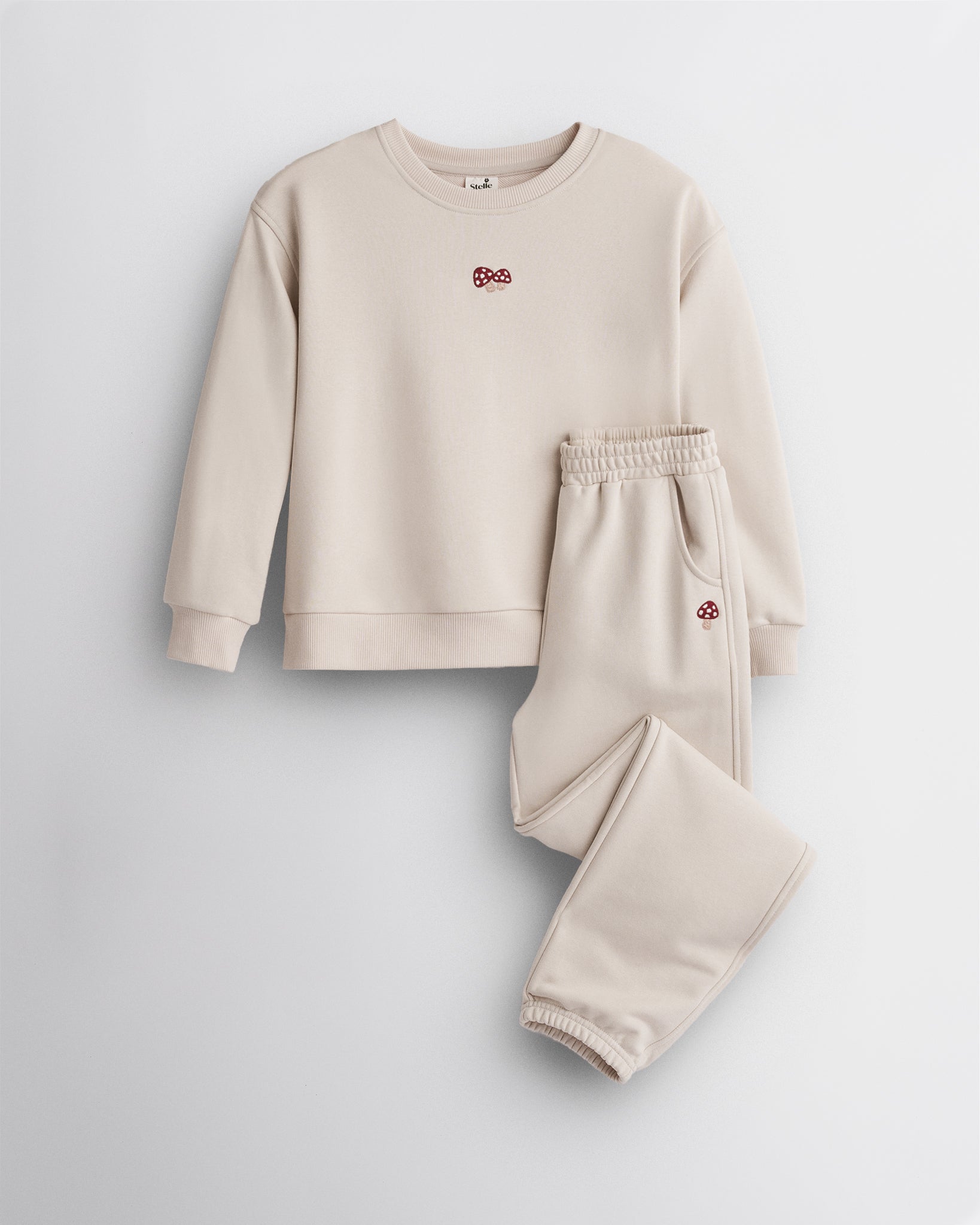 No Sweat Kids Crewneck and Joggers Set in Dove