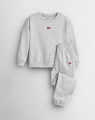No Sweat Kids Crewneck and Joggers Set in Heather Grey