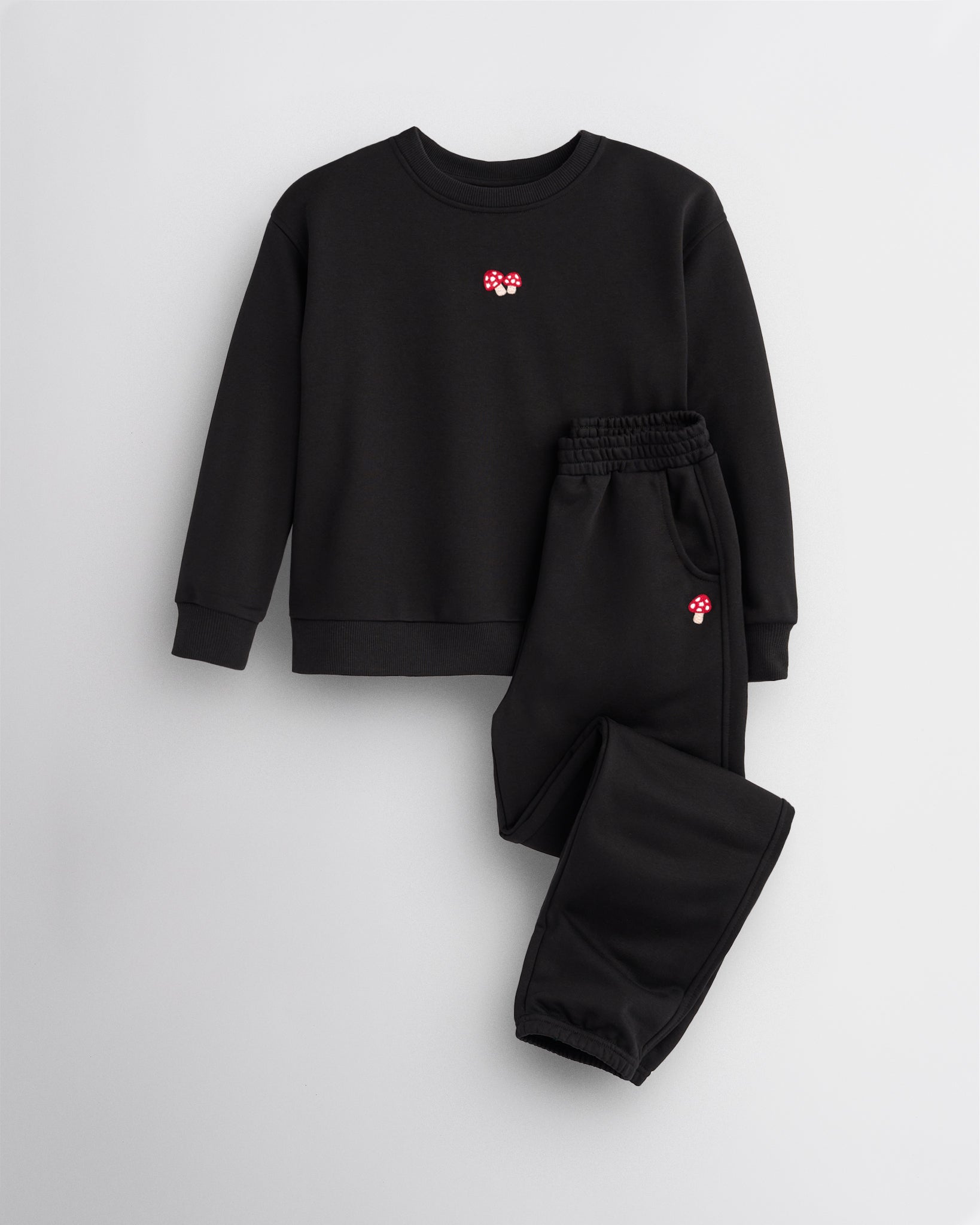 No Sweat Kids Crewneck and Joggers Set in Black