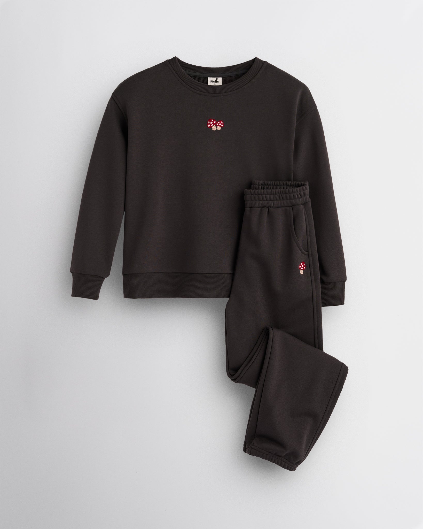 No Sweat Kids Crewneck and Joggers Set in Charcoal