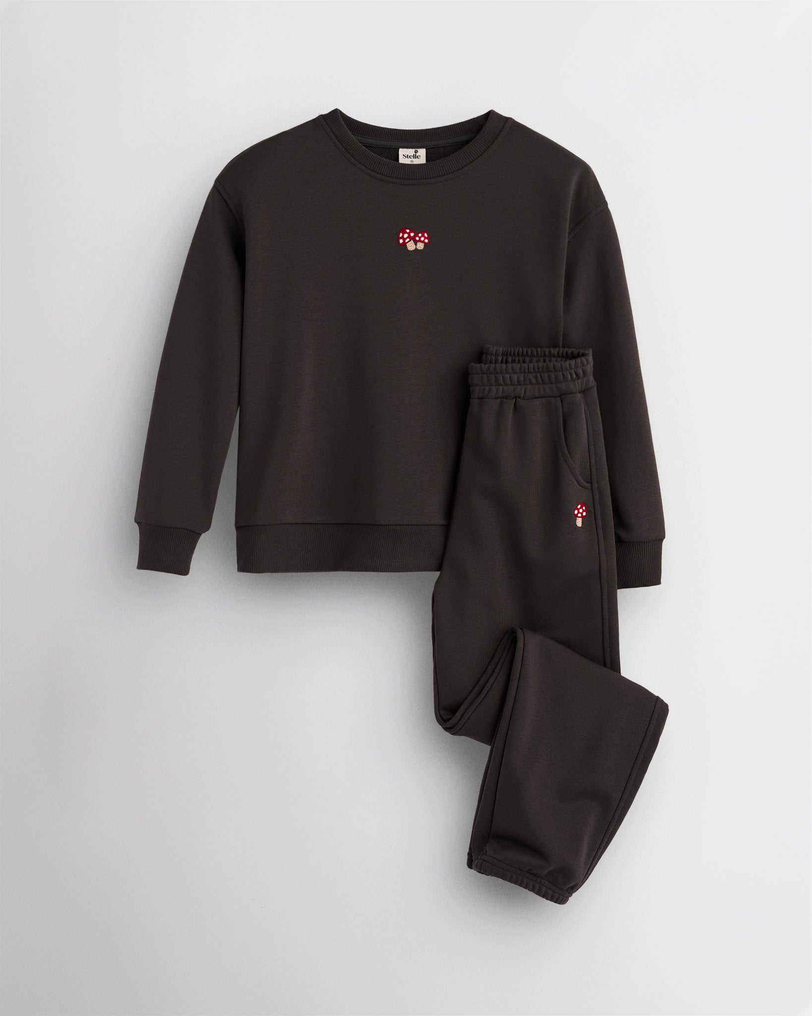 No Sweat Kids Crewneck and Joggers Set in Charcoal