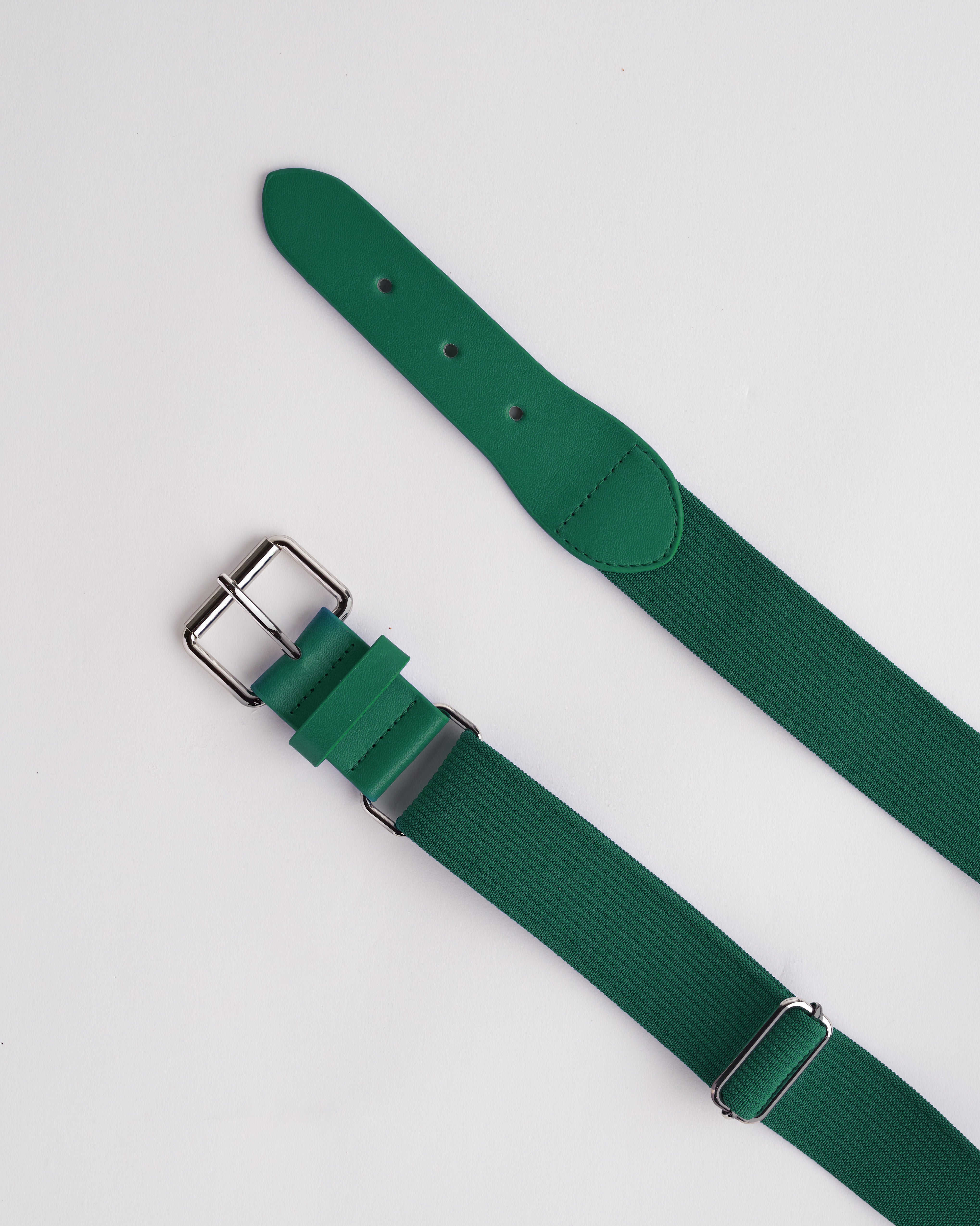Elastic Baseball Belt in Evergreen