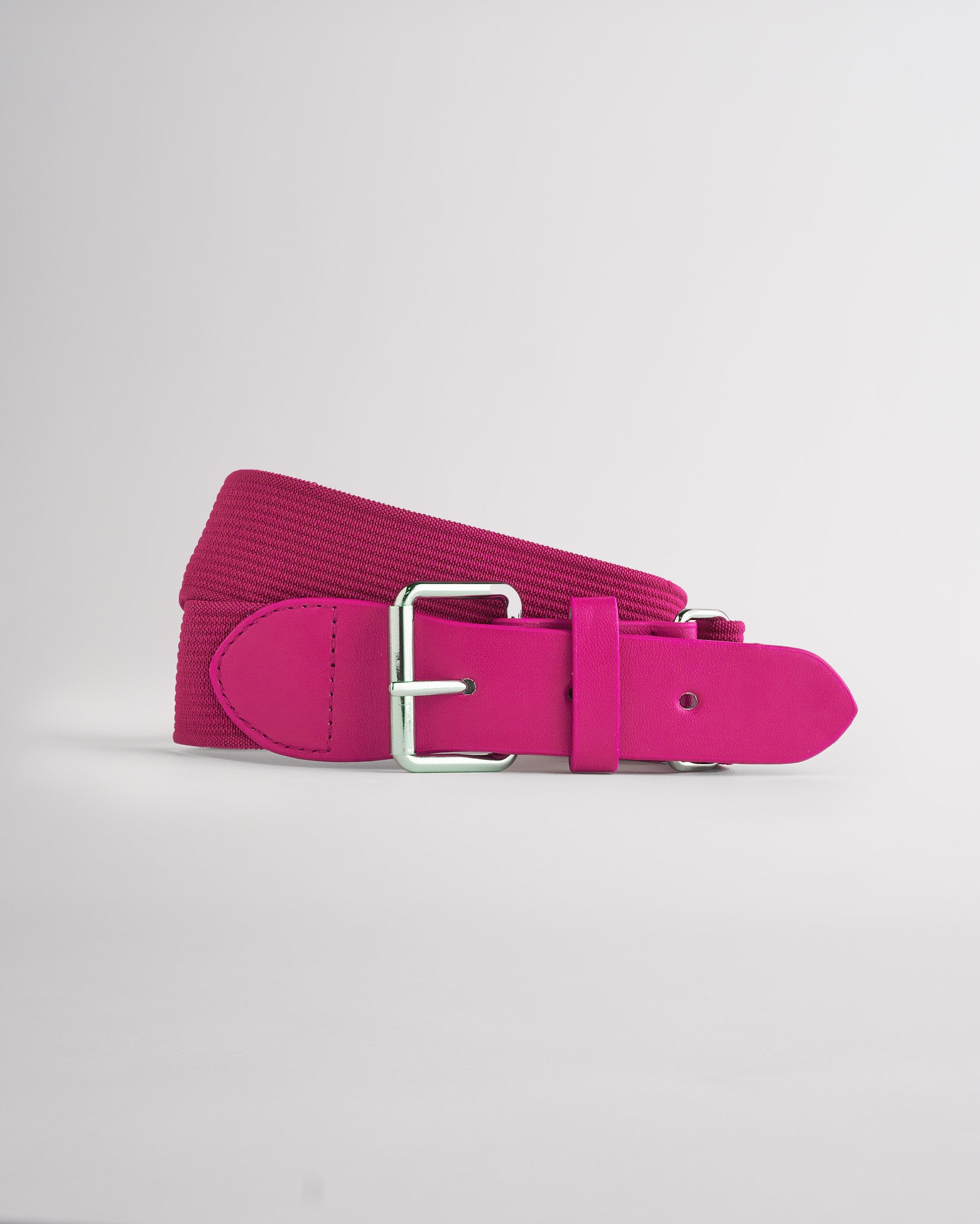 Elastic Baseball Belt in Hot Pink