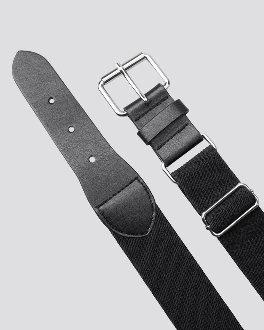 Black Elastic Baseball/Softball Belt - View 2