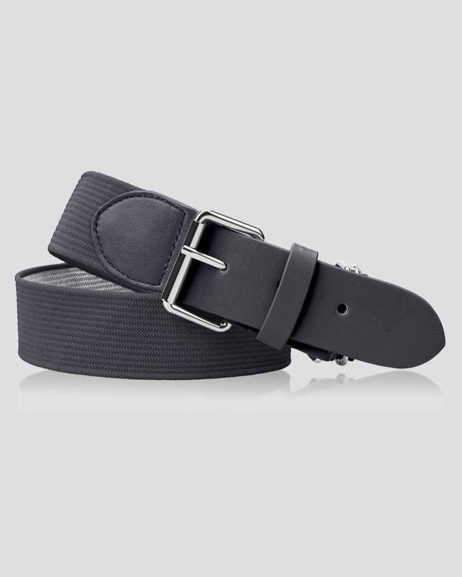 Charcoal Youth Elastic Baseball/Softball Belt - View 1