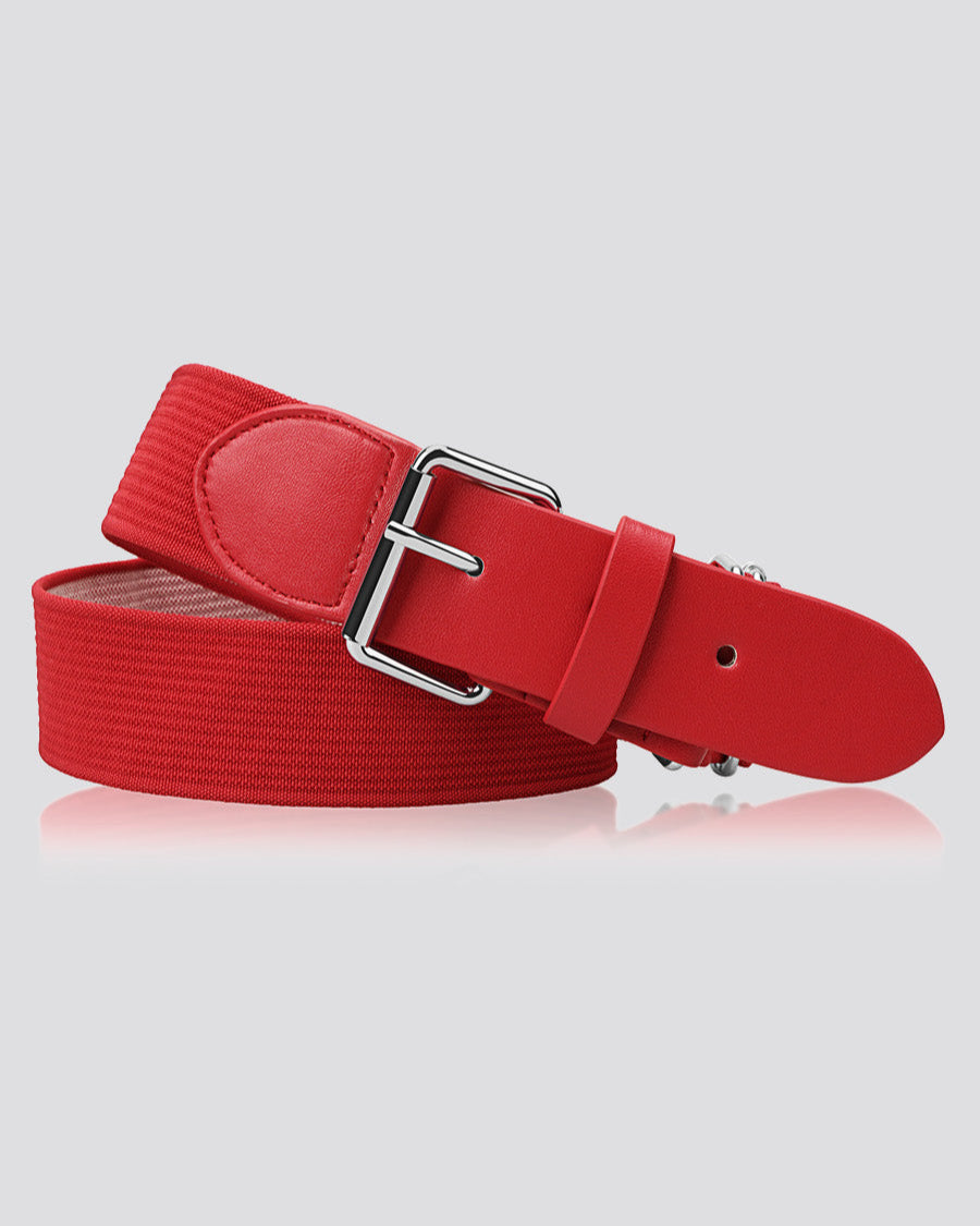 Red Elastic Baseball/Softball Belt - View 1
