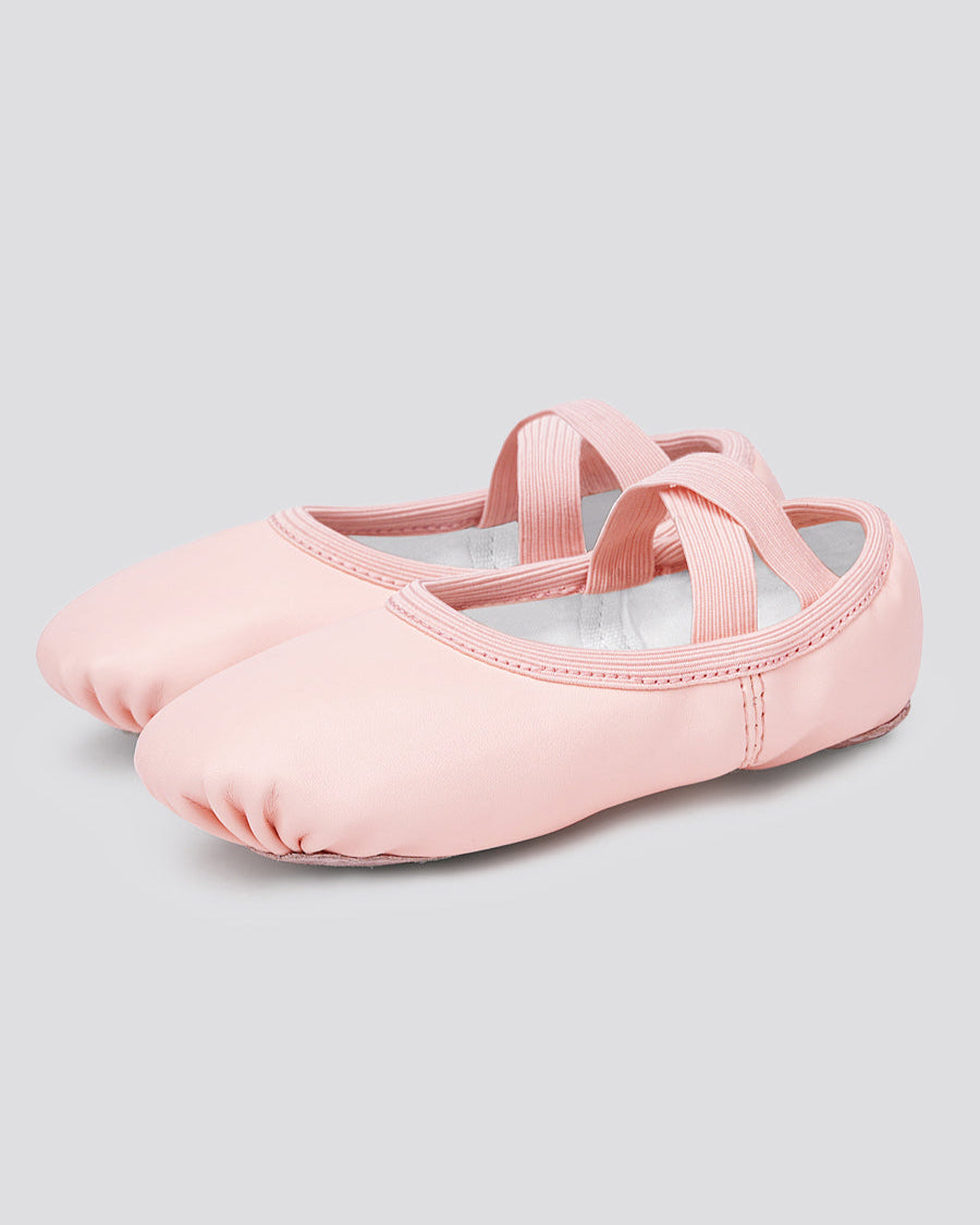 Pink Kids PU Leather Ballet Shoes