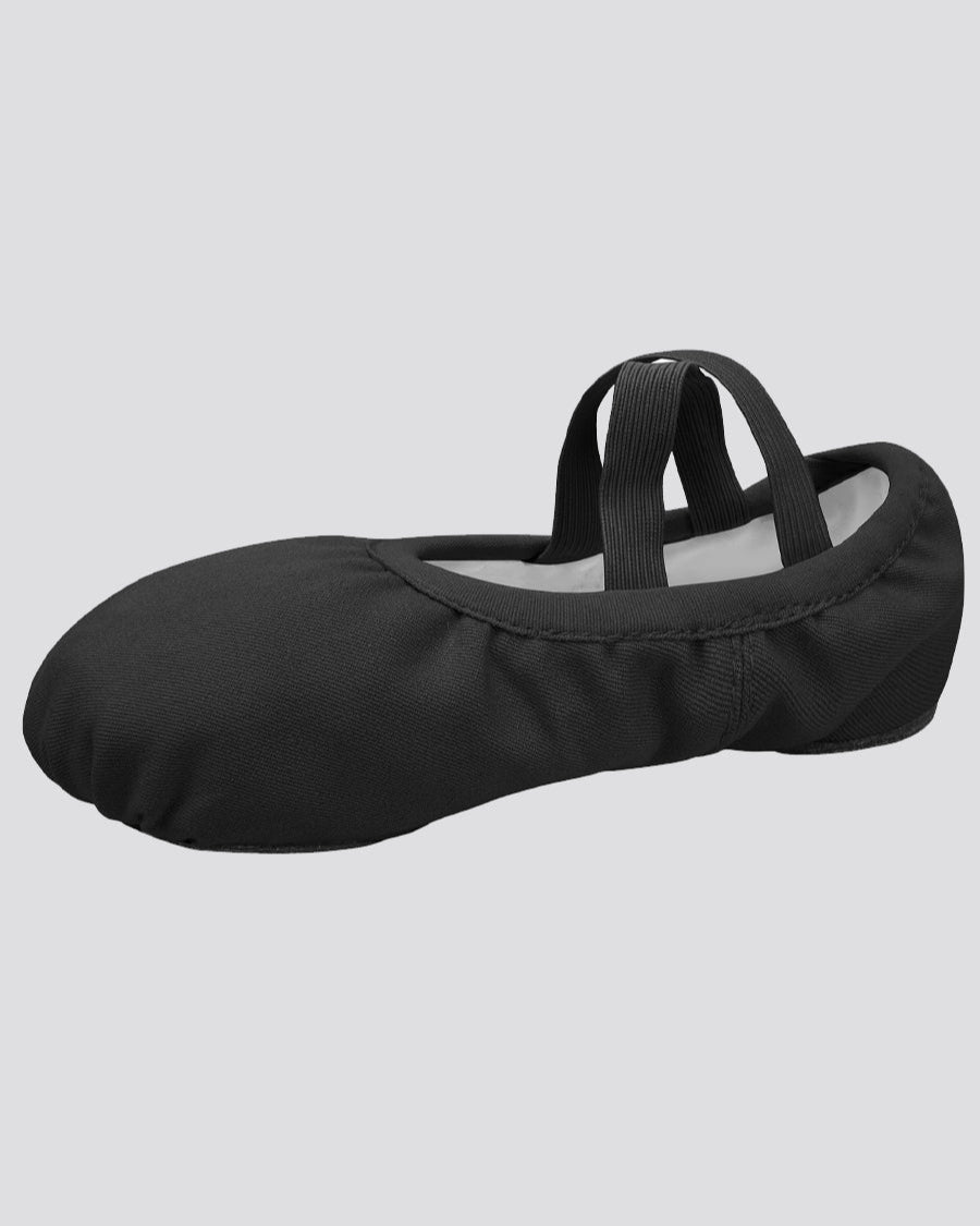 Black Adults Stretch Canvas Ballet Shoes