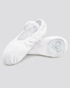 White Adults Stretch Canvas Ballet Shoes