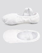 White Adults Stretch Canvas Ballet Shoes