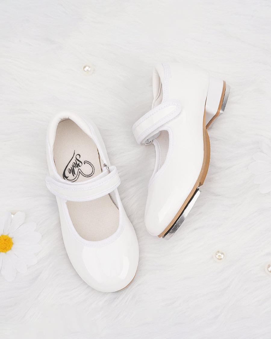 White Kids Tap Shoes