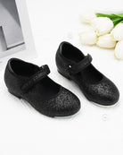 Black Glitter Kids Beat Bling Tap Shoes