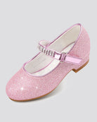 Fuchsia Girls Low Heel Mary Jane Dress Shoes