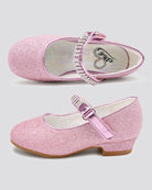 Fuchsia Girls Low Heel Mary Jane Dress Shoes