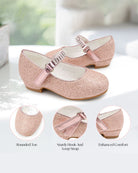 Rose Girls Low Heel Mary Jane Dress Shoes