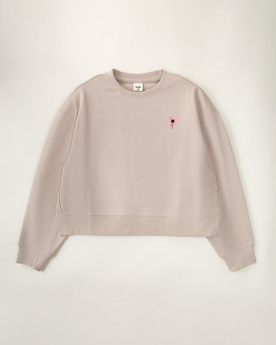 Oat Milk Crop Oversized Sweatshirt