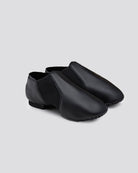 Black Kids Unisex Jazz Shoes Leather Slip-On Dance Shoes