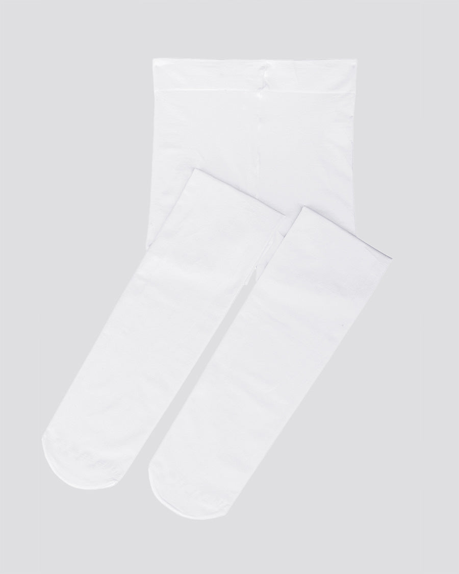 White Girls Ultra Soft Footed Dance Tights - View 2