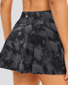 Black & Grey Camo CourtChic A-Line Tennis Skirt