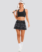 Black & Grey Camo CourtChic A-Line Tennis Skirt