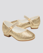 Gold Girls Low Heel Mary Jane Dress Shoes