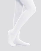 White Girls Ultra Soft Footed Dance Tights - View 3