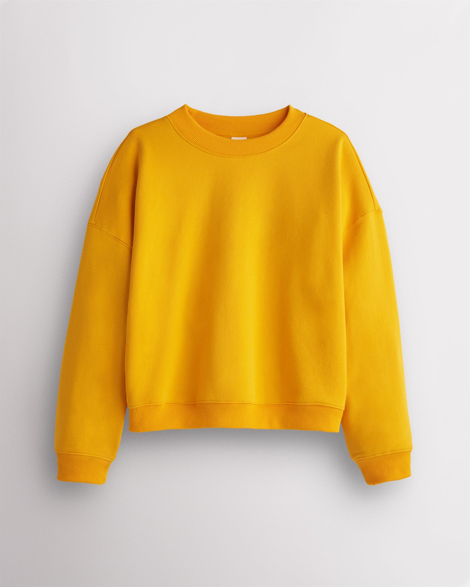 Drop Shoulder Fleece Crewneck in Yolk