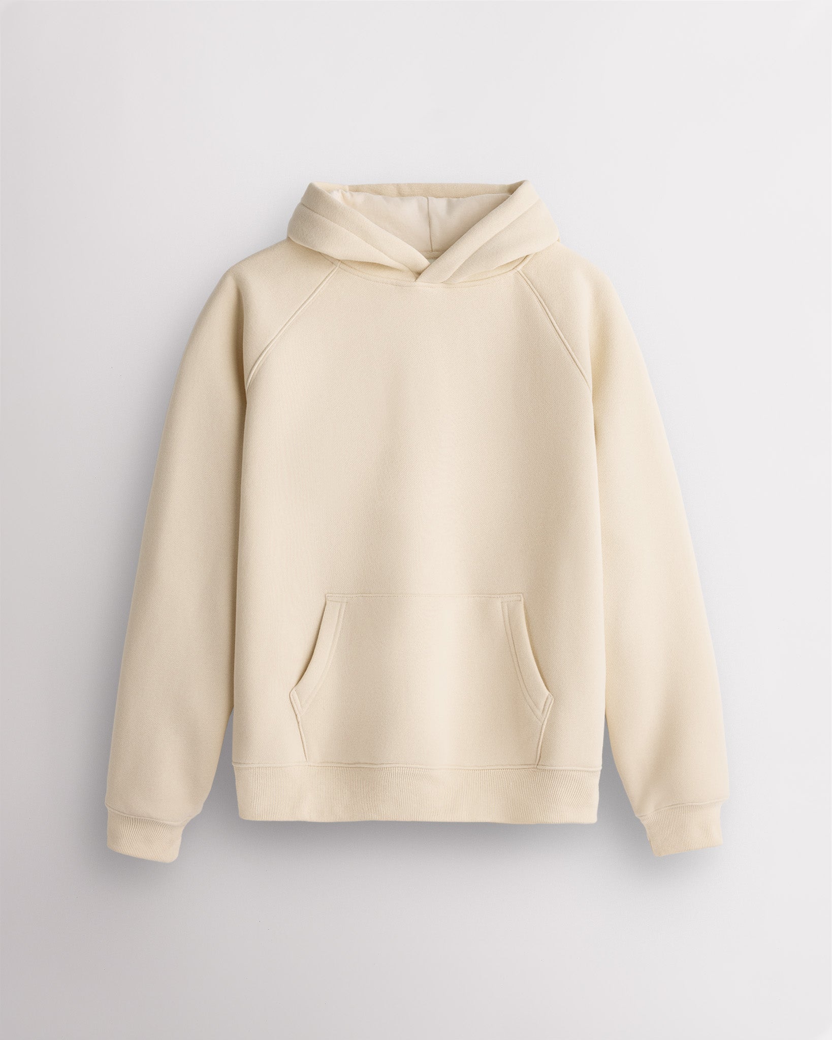 Women’s Oversized Raglan Sleeve Fleece Hoodie in Beige