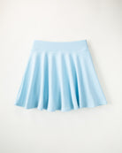 Baby Blue Stretchy Flared Mini Skirt with Shorts