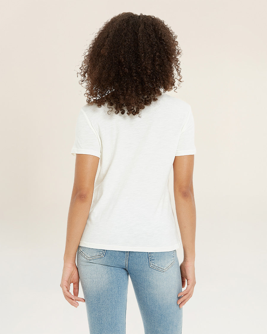 Creme Short-Sleeve Cotton Slub T-Shirt