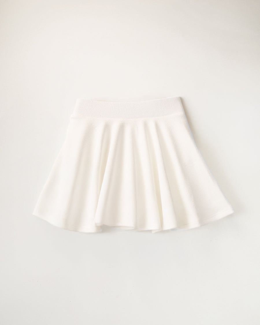 White Casual Skater Skort for Girls