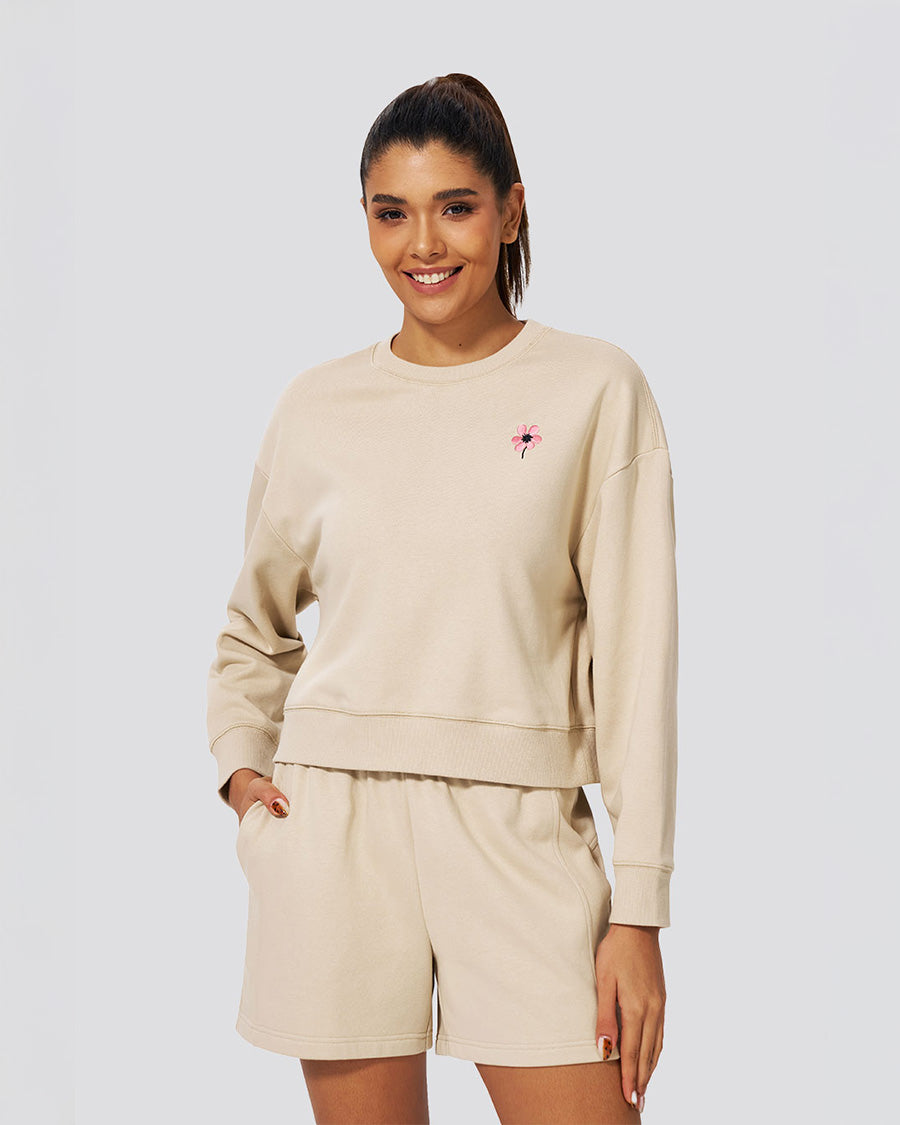 Limestone Crop Oversized Sweatshirt