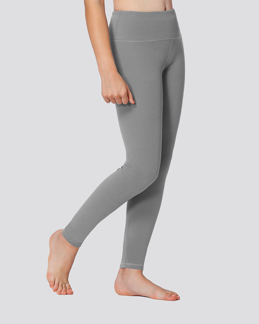 Zinc Grey Girls Soft Yoga Leggings