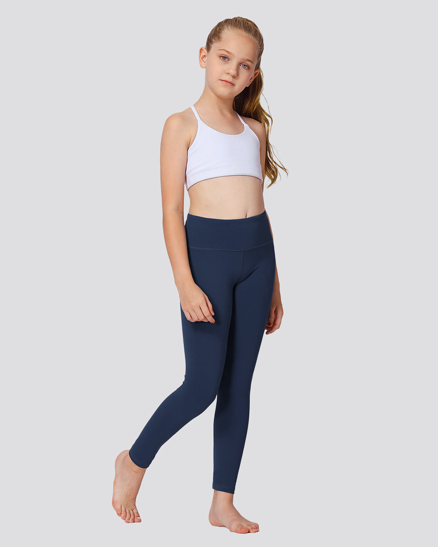 Midnight Blue Girls Soft Yoga Leggings