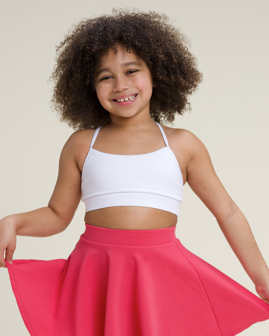 White Girls Y-Back Sports Bra