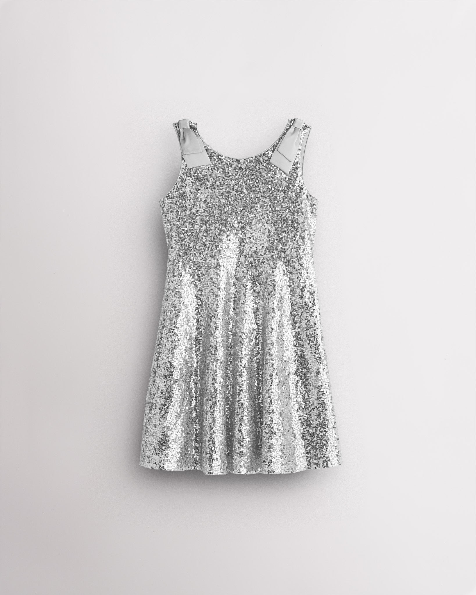 All That Glitters Kids Sequin Dress in Silver