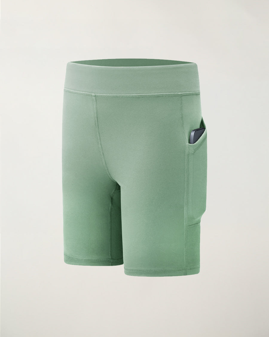 Jade Green Girls 8" Volleyball Ace Shorts